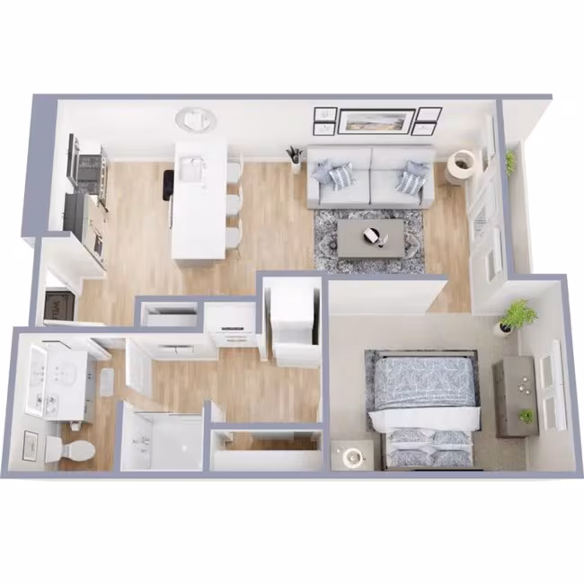 1 Bed • 1 Bath 219 floor plan